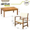 Conjunto Jardín En Madera De Acacia Con Mesa, Banco Y 2 Sillones Aktive Garden