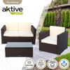 Conjunto Muebles Terraza Sillones, Sofá Y Mesita Ratán Aktive