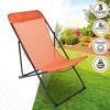 Silla Tumbona Plegable De Jardín Multiposición Naranja Con Asa Aktive