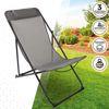 Silla Tumbona Plegable De Jardín Gris Con Asa Aktive