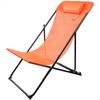 Silla Tumbona Plegable Antivuelco Y Reclinable Naranja Aktive, Medidas 53x78x87cm. Peso Máx. 100kg.