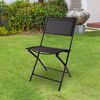 Silla Plegable De Jardín Negra Aktive  Medidas 46x55x81cm  Peso Máx. 110kg.  Portátil Y Resistente