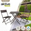 Conjunto Mesa Y Sillas Terraza Plegable Ratã¡n Aktive