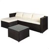 Conjunto Muebles De Exterior Aktive, 3 Piezas, De Ratán, Resistente E Impermeable.