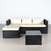 Conjunto Muebles De Exterior Aktive, 3 Piezas, De Ratán, Resistente E Impermeable.