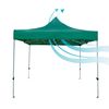 Cenador Plegable E Impermeable Aktive 3x3cm Verde, Altura Regulable 3,20/2,20cm