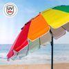 Sombrilla Playa Antiviento Aktive, Ø195 Cm, Mastil Inclinable, Multicolor  con Ofertas en Carrefour