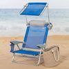 Silla De Playa Plegable Con Parasol Aktive, Antivuelco Y Reclinable, Peso Máx. 110kg, 47x43x67cm.