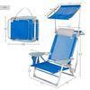 Silla De Playa Plegable Con Parasol Aktive, Antivuelco Y Reclinable, Peso Máx. 110kg, 47x43x67cm.