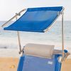 Silla De Playa Plegable Con Parasol Aktive, Antivuelco Y Reclinable, Peso Máx. 110kg, 47x43x67cm.