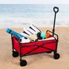 Carro Transporte Plegable 4 Ruedas 65x40x48/94 Cm - Aktive. Rojo