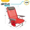 Silla De Playa Plegable Reclinable Con Cojín Rojo Aktive