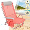 Silla De Playa Plegable Multiposición Coral Con Cojín Aktive