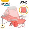 Silla De Playa Plegable Multiposición Coral Con Cojín Aktive