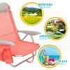 Silla De Playa Plegable Multiposición Coral Con Cojín Aktive