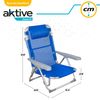 Silla Playera Alta Multiposición Azul Aktive