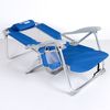 Silla De Playa Plegable Antivuelco Con Respaldo Reclinable 5 Posiciones Aktive Aluminio Y Textileno, 49x56x78 Cm Máx. 110 Kg, Azul