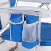 Silla De Playa Plegable Antivuelco Con Respaldo Reclinable 5 Posiciones Aktive Aluminio Y Textileno, 49x56x78 Cm Máx. 110 Kg, Azul