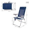 Silla De Playa Plegado Slim Aktive, Reclinable En 6 Posiciones Antivuelco, Medidas 47x66x107cm, Peso Máx. 110 Kg.