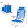 Aktive Silla De Playa Plegable Azul 8 Posiciones 47x49x82 Cm