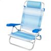 Aktive Silla De Playa Plegable Rayas Azul 8 Posiciones 47x49x82 Cm