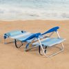 Aktive Silla De Playa Plegable Rayas Azul 8 Posiciones 47x49x82 Cm