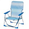 Aktive Silla De Playa Baja Plegable Rayas Azul C/asa De Hombro