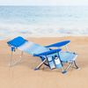 Aktive Silla De Playa Plegable Azul Rayas 4 Posiciones 51x45x76 Cm