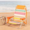 Aktive Silla De Playa Plegable Multicolor Rayas 4 Posiciones 51x45x76 Cm