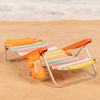 Aktive Silla De Playa Plegable Multicolor Rayas 4 Posiciones 51x45x76 Cm