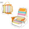 Aktive Silla De Playa Plegable Multicolor Rayas 4 Posiciones 51x45x76 Cm