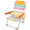 Aktive Silla De Playa Plegable Multicolor Rayas 5 Posiciones 48x60x90 Cm