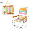 Aktive Silla De Playa Plegable Multicolor Rayas 5 Posiciones 48x60x90 Cm