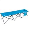 Cama Camping Plegable Para 1 Persona Aktive, Acero Y Pe 600d, 178x62x38 Cm, Azul