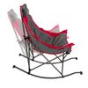 Silla Mecedora Plegable De Acero Y Poliéster 51x100x97 Cm - Aktive. Gris Y Rojo