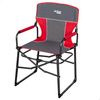 Silla Plegable Camping Acero 54x49x92 Cm - Aktive. Gris Y Rojo