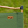 Silla Plegable De Camping Estilo Glamping De Acero, 47x53x77 Cm - Aktive. Verde