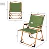 Silla Plegable De Camping Estilo Glamping De Acero, 47x53x77 Cm - Aktive. Verde