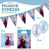 Pack De Decoración Infantil Fiestas De Frozen 64 Piezas