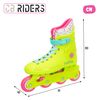 Cb Riders - Patines En Línea Ajustables Talla 36-37 Color Amarillo Neón