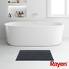 Rayen, Alfombra De Baño, Rectangular De Secado, Base Antideslizante, 100% Microfibra, Suave, 80 X 50 Cm, Negro