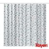 Rayen, Cortinas De Baño Impermeable, Poliéster, Argollas Pvc, Incluye 12 Ganchos, 180 X 200 Cm, Blanco Con Lunares Azules