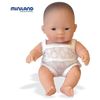 Muñeco Bebé Miniland Asiático Con Ropa Interior Niña 21 Cm