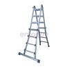 Escalera Industrial De Aluminio Telescópica Apoyo-tijera Doble Acceso 5 + 5 Peldaños Con Barra Estabilizadora Serie Telescopic