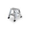 Taburete-escalera Industrial De Aluminio Doble Acceso 2 X 2 Peldaños Serie Stool New Comfort