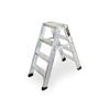 Taburete-escalera Industrial De Aluminio Doble Acceso 2 X 4 Peldaños Serie Stool New Comfort