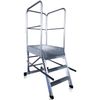 Escalera Profesional De Aluminio Un Acceso Con Plataforma De Trabajo 3 Peldaños 60x60 Serie Store 68 Almacén