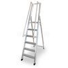 Escalera Industrial De Aluminio Tijera Un Acceso 6 Peldaños Serie Xl-s