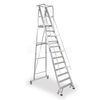 Escalera Plegable Con Plataforma Y Guardacuerpos 12 Peldaños Móvil Profesional Serie 2xl-s