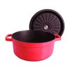 Olla Cocotte Roja Oval De Aluminio Fundido Lacor